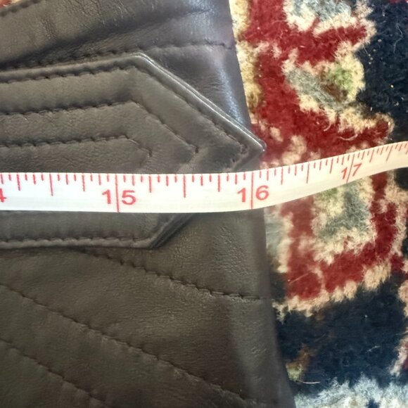 ZARA SRPLS Sheepskin Leather Barrel Leg Buckled Waist Chocolate waist 32"-NWT - Picture 9 of 14